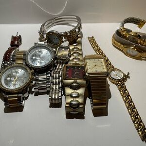 Lot of 11 watches for parts